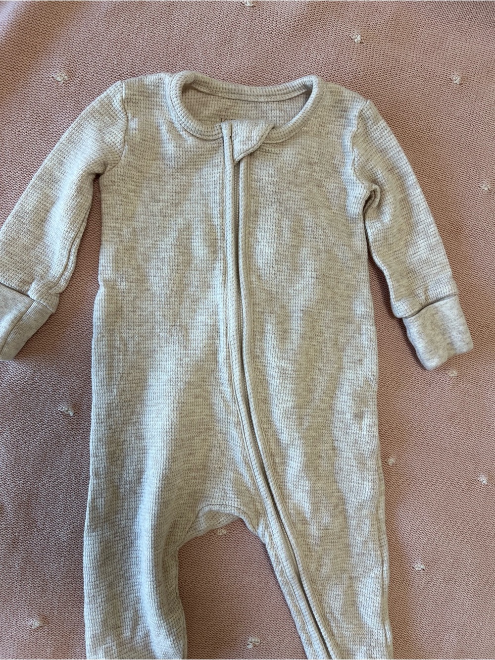Colored Organics Zipper Pajamas - Oat 2